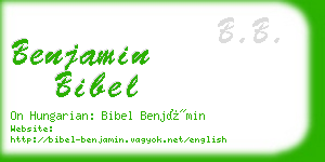 benjamin bibel business card